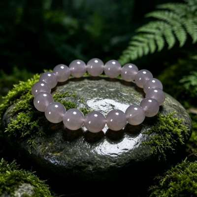 Hetian jade smoke purple bracelet, auspicious purple mist from the east.