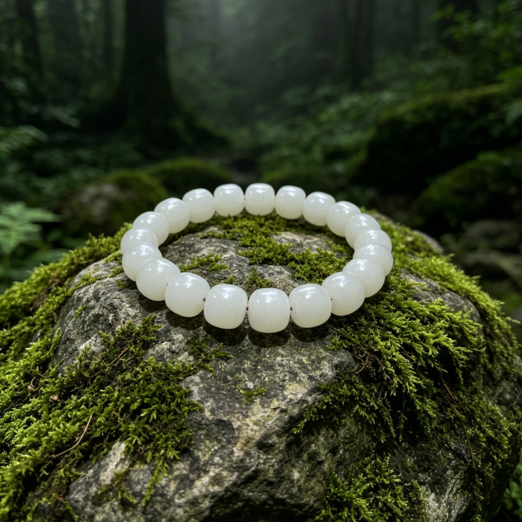 Hetian white jade bracelet soothes emotions and enhances your aura.