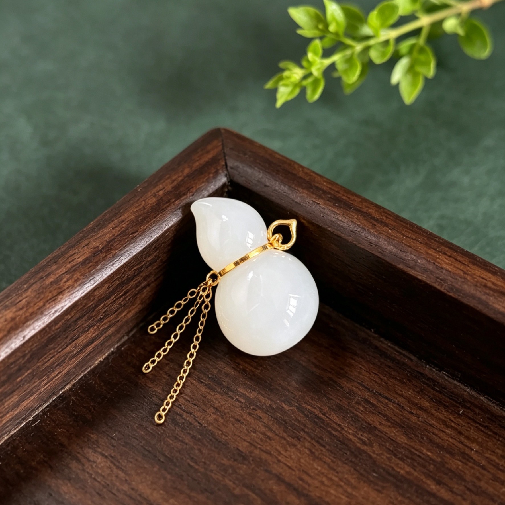 Hetian white jade pendant