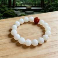 Hetian white jade bracelet, first-grade white