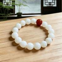 Hetian white jade bracelet, first-grade white