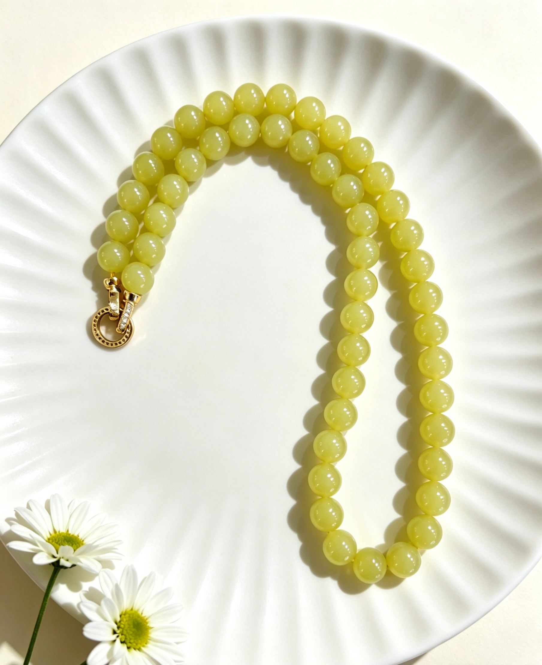 Hetian Jade Yellow Necklace