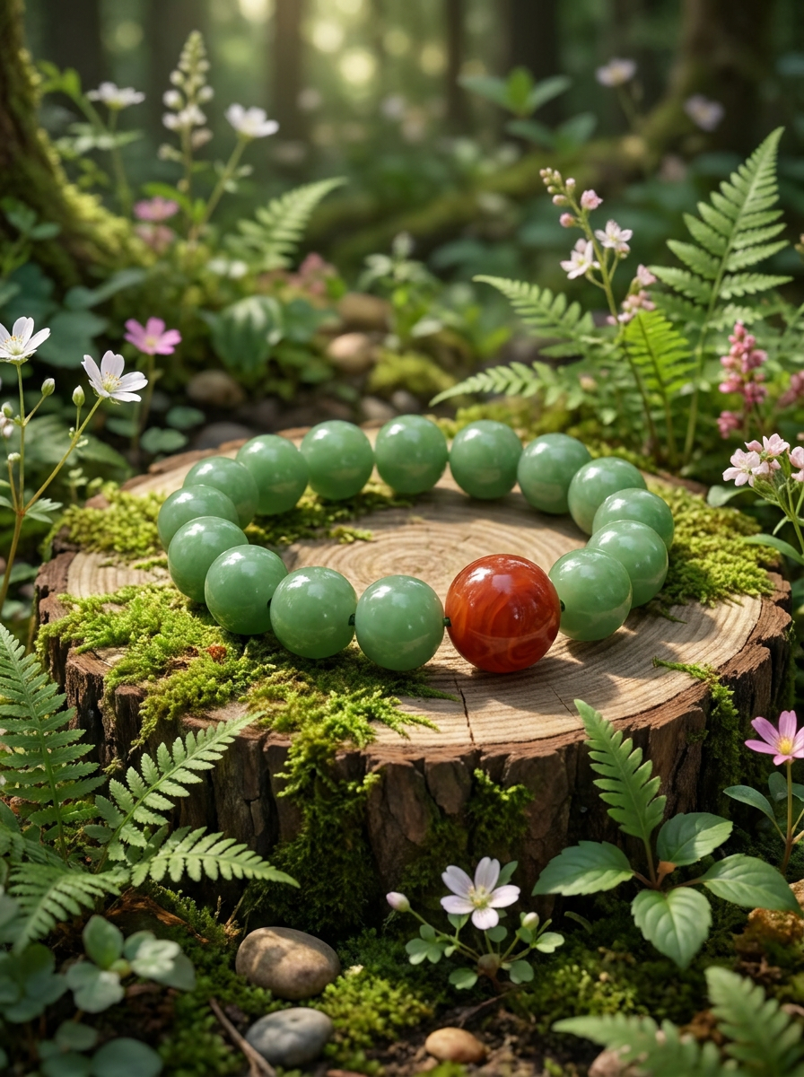 Jade jewelry detail