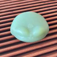 Hetian green jade small frog cute pet hand piece